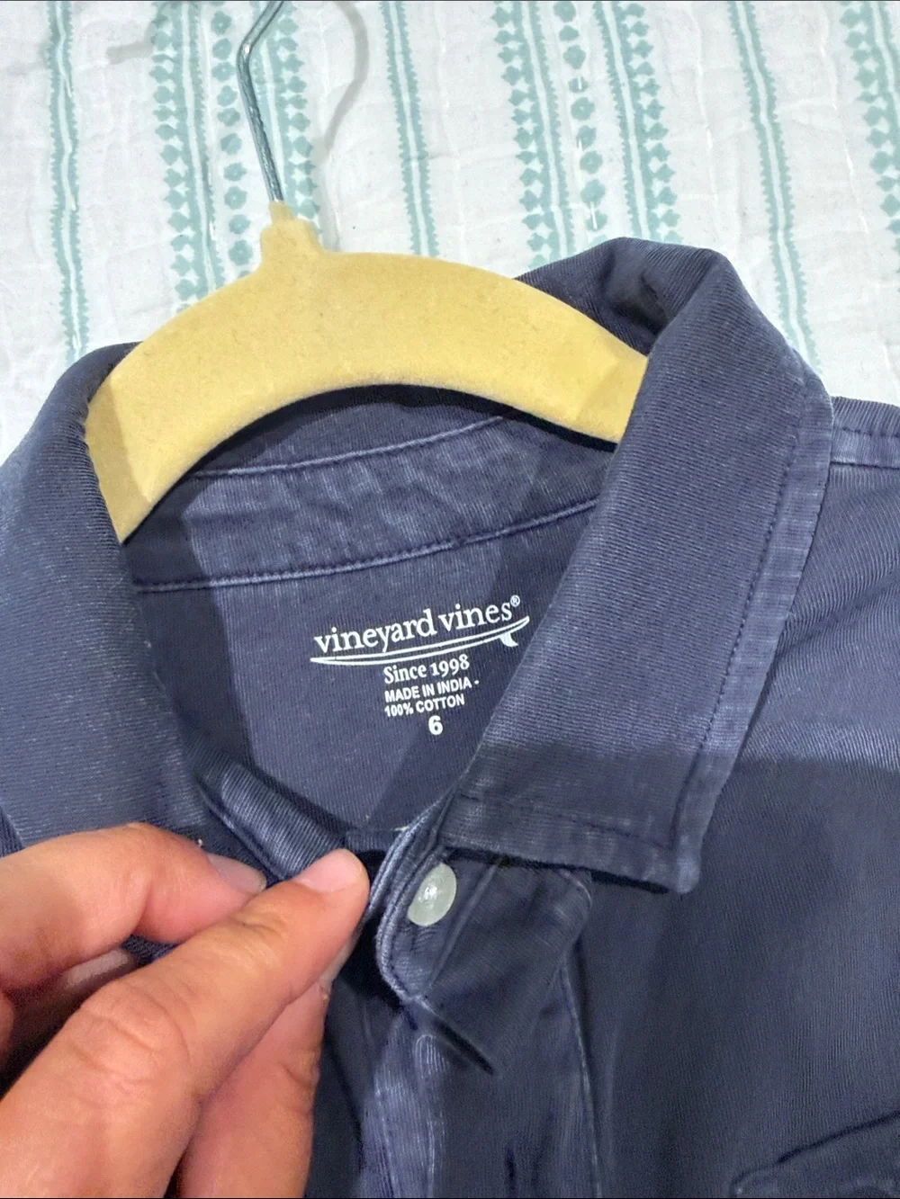 Vineyard Vines Long-Sleeve Polo - Dusty Blue